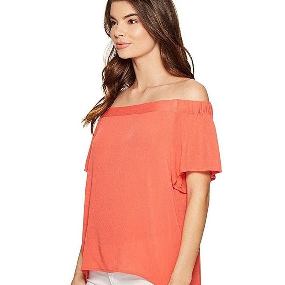 1. State Off The Shoulder Poppy Petal Blouse - Picture 2 of 7